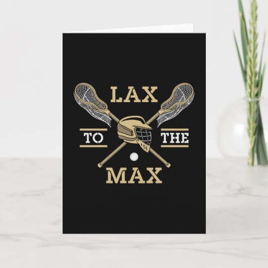 Lacrosse Player Lax naar de Max Stick Funny Gift Kaart (Voorkant)
