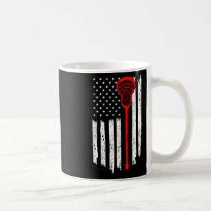 Lacrosse Player Lax Patriotic Goalie Laxing Indepe Koffiemok