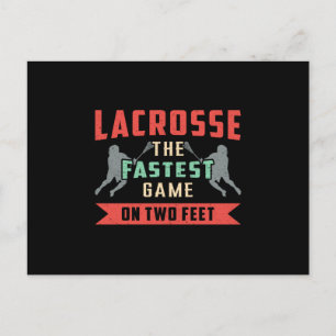 Lacrosse Player Lax Sport Fastest Game Funny Gift Briefkaart