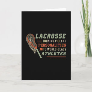 Lacrosse Player Lax Sport Sports Stick Funny Gift Kaart