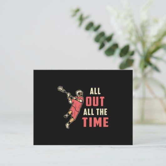 Lacrosse Player Lax Sport Stick Sports Funny Gift Briefkaart (Staand voorkant)
