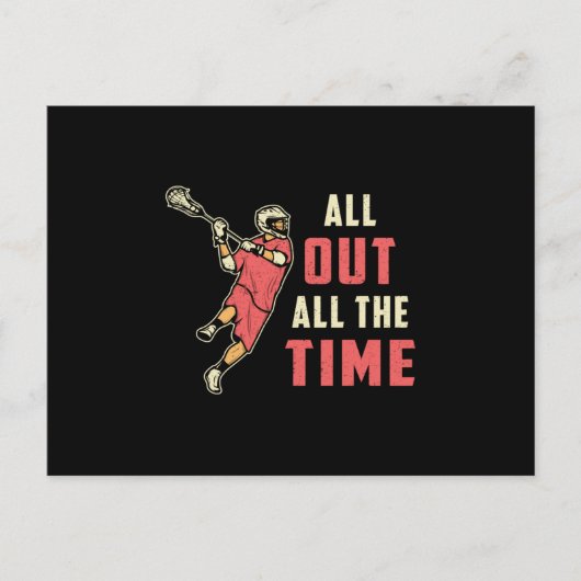 Lacrosse Player Lax Sport Stick Sports Funny Gift Briefkaart (Voorkant)