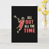 Lacrosse Player Lax Sport Stick Sports Funny Gift Kaart (Gele Bloem)