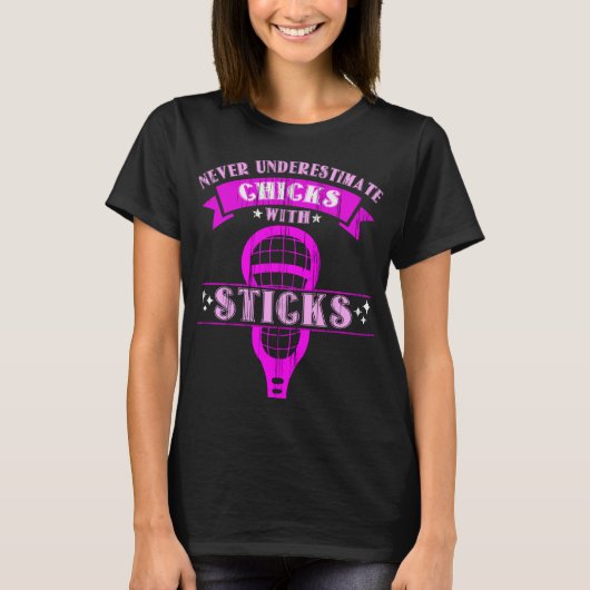 Lacrosse Player Lax Sticks Vrouwen Lacrosse Team T-shirt (Voorkant)