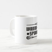 Lacrosse Player Lax Wanna Spoon Funny Gift Idee Koffiemok (Voorkant links)