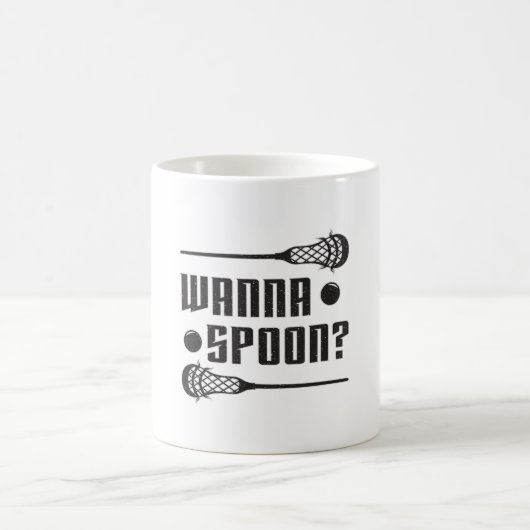 Lacrosse Player Lax Wanna Spoon Funny Gift Idee Koffiemok (Center)