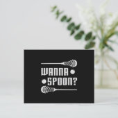 Lacrosse Player Lax Wanna Spoon Stick Funny Gift Briefkaart (Staand voorkant)