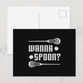 Lacrosse Player Lax Wanna Spoon Stick Funny Gift Briefkaart (Voorkant / Achterkant)