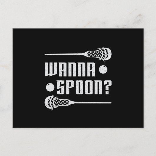 Lacrosse Player Lax Wanna Spoon Stick Funny Gift Briefkaart (Voorkant)