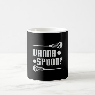 Lacrosse Player Lax Wanna Spoon Stick Funny Gift Koffiemok