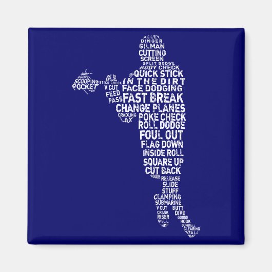 Lacrosse Player Magnet (Voorkant)