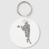 Lacrosse Player Sleutelhanger (Voorkant)