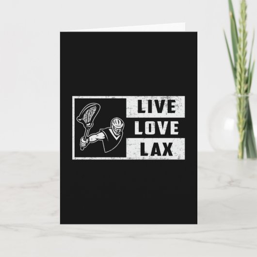 Lacrosse Player Sport Live Love Lax Funny Gift Kaart (Voorkant)
