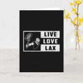 Lacrosse Player Sport Live Love Lax Funny Gift Kaart (Gele Bloem)