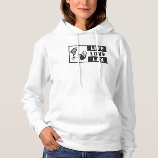 Lacrosse Player Team Live Love Lax Funny Gift Idee Hoodie (Voorkant)