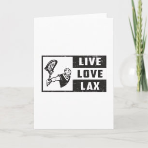 Lacrosse Player Team Live Love Lax Funny Gift Idee Kaart