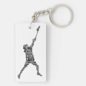 Lacrosse Player-toetsenbord Sleutelhanger (achterkant)