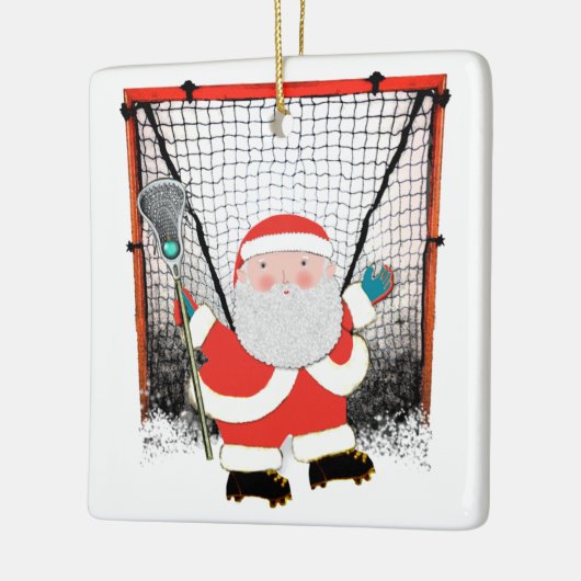 Lacrosse Player, verzamelbaar Keramisch Ornament (Links)