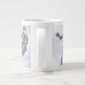 Lacrosse Player Word Art, Lax Grote Koffiekop (Achterkant)