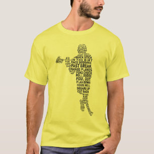 Lacrosse Player Word Art T-Shirt