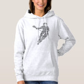 Lacrosse Player Word Art, Wordle Hoodie (Voorkant)