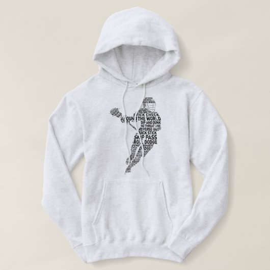 Lacrosse Player Word Art, Wordle Hoodie (Design voorkant)