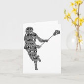 Lacrosse Player Youth Kinder Mannen Boys Kaart (Gele Bloem)