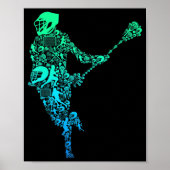 Lacrosse Player Youth Mannen Boys Kinder Poster (Voorkant)