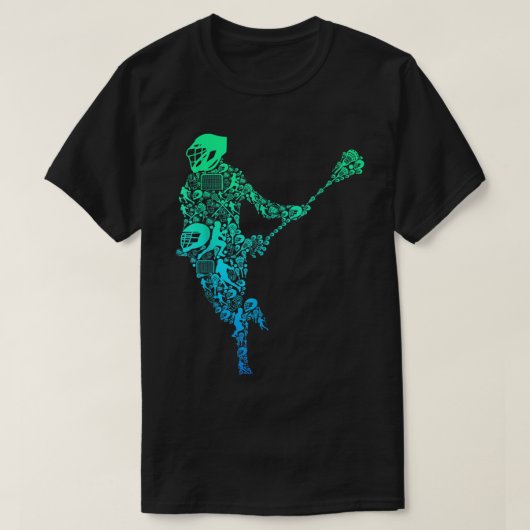 Lacrosse Player Youth Mannen Boys Kinder T-shirt (Design voorkant)