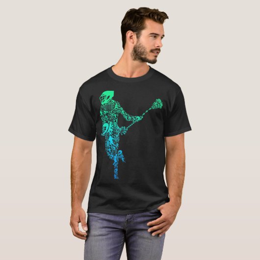 Lacrosse Player Youth Mannen Boys Kinder T-shirt (Voorkant volledig)