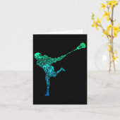 Lacrosse Player Youth Mannen Kinder Boys Kaart (Gele Bloem)