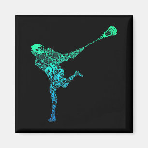 Lacrosse Player Youth Mannen Kinder Boys Magneet
