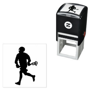 Lacrosse Player Zelfinktende Stempel