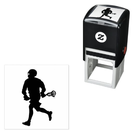 Lacrosse Player Zelfinktende Stempel (In situ)
