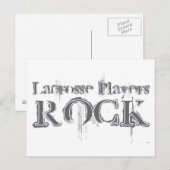 Lacrosse Players Rock Briefkaart (Voorkant / Achterkant)