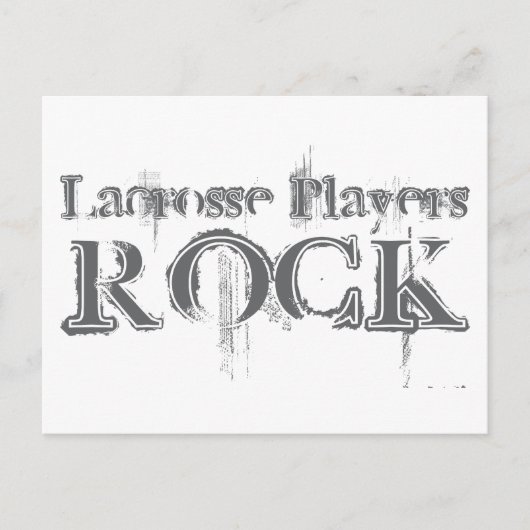 Lacrosse Players Rock Briefkaart (Voorkant)
