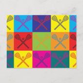 Lacrosse Pop Art Briefkaart (Voorkant)