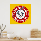 Lacrosse Poster - Gewapend Gevaarlijk Uniek Lax Gi (Keuken)