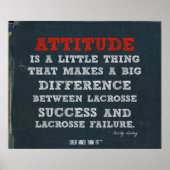 Lacrosse Poster met Attitude! (Voorkant)
