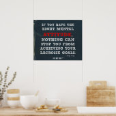 Lacrosse Poster met Attitude and Goals! (Keuken)