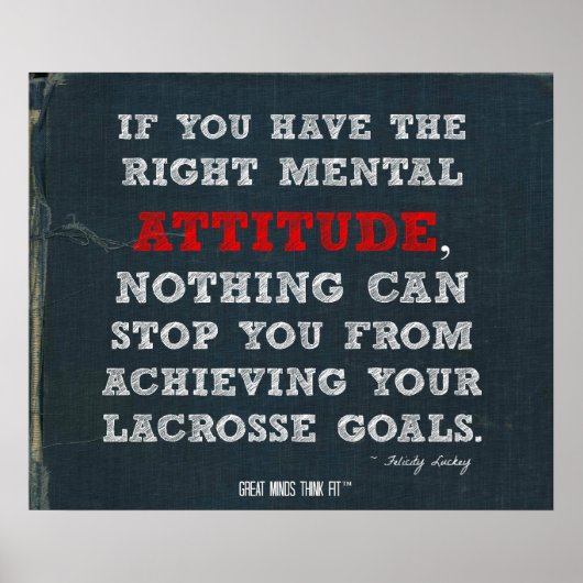 Lacrosse Poster met Attitude and Goals! (Voorkant)