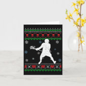 Lacrosse Pyjama Afgrijs Kerstcadeau Sportliefhebbe Kaart (Gele Bloem)