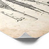 Lacrosse Racquet Patent - Oude look Poster (Hoek)