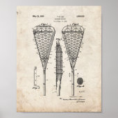 Lacrosse Racquet Patent - Oude look Poster (Voorkant)