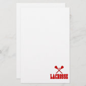 Lacrosse Red Briefpapier (Voorkant / Achterkant)