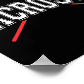 Lacrosse Red Crossed Sticks voor jongeren of volwa Poster (Hoek)