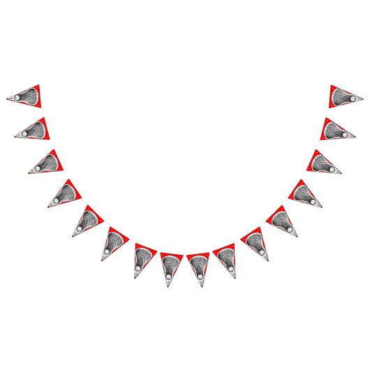 Lacrosse Red Sports Bunting Flags Vlaggetjes (Alle)