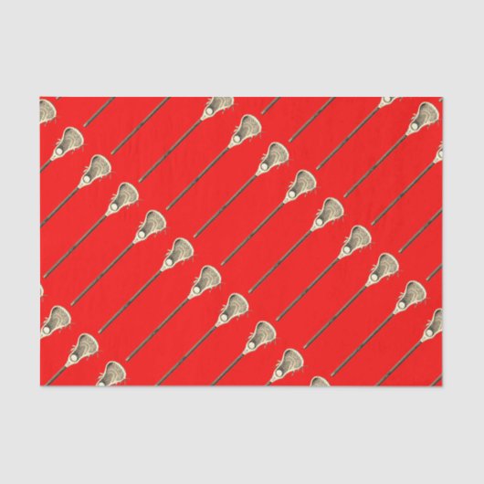 Lacrosse Red Sports Tissue Paper Tissuepapier (Voorkant)