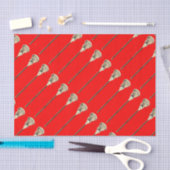 Lacrosse Red Sports Tissue Paper Tissuepapier (Craft)