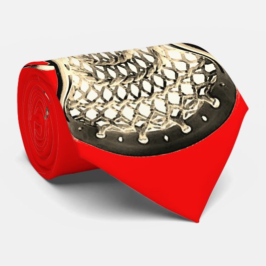 Lacrosse Red Stropdas (Opgerold)